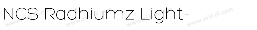 NCS Radhiumz Light字体转换